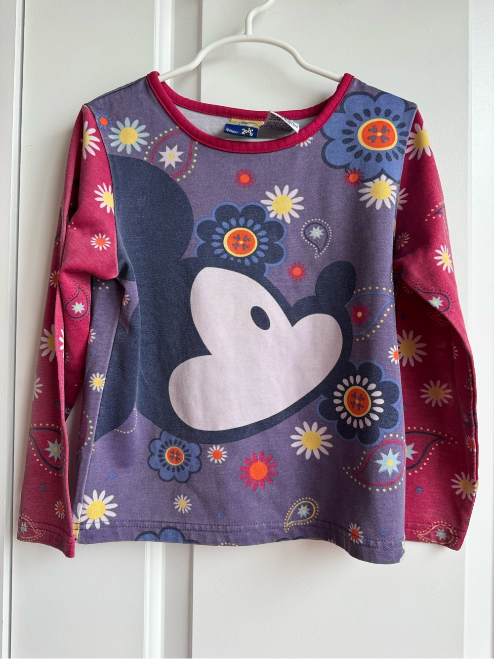 Vintage Y2K Mickey & Co. Disney Floral Long Sleeve Top | Girls 6X